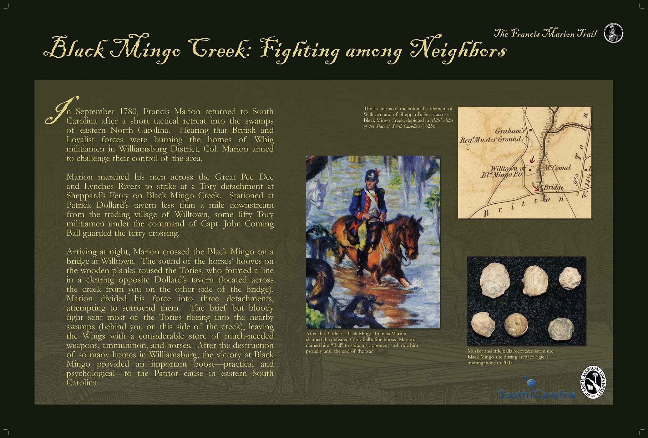 Battle of Black Mingo Battle of Black Mingo on the Pee Dee Tour