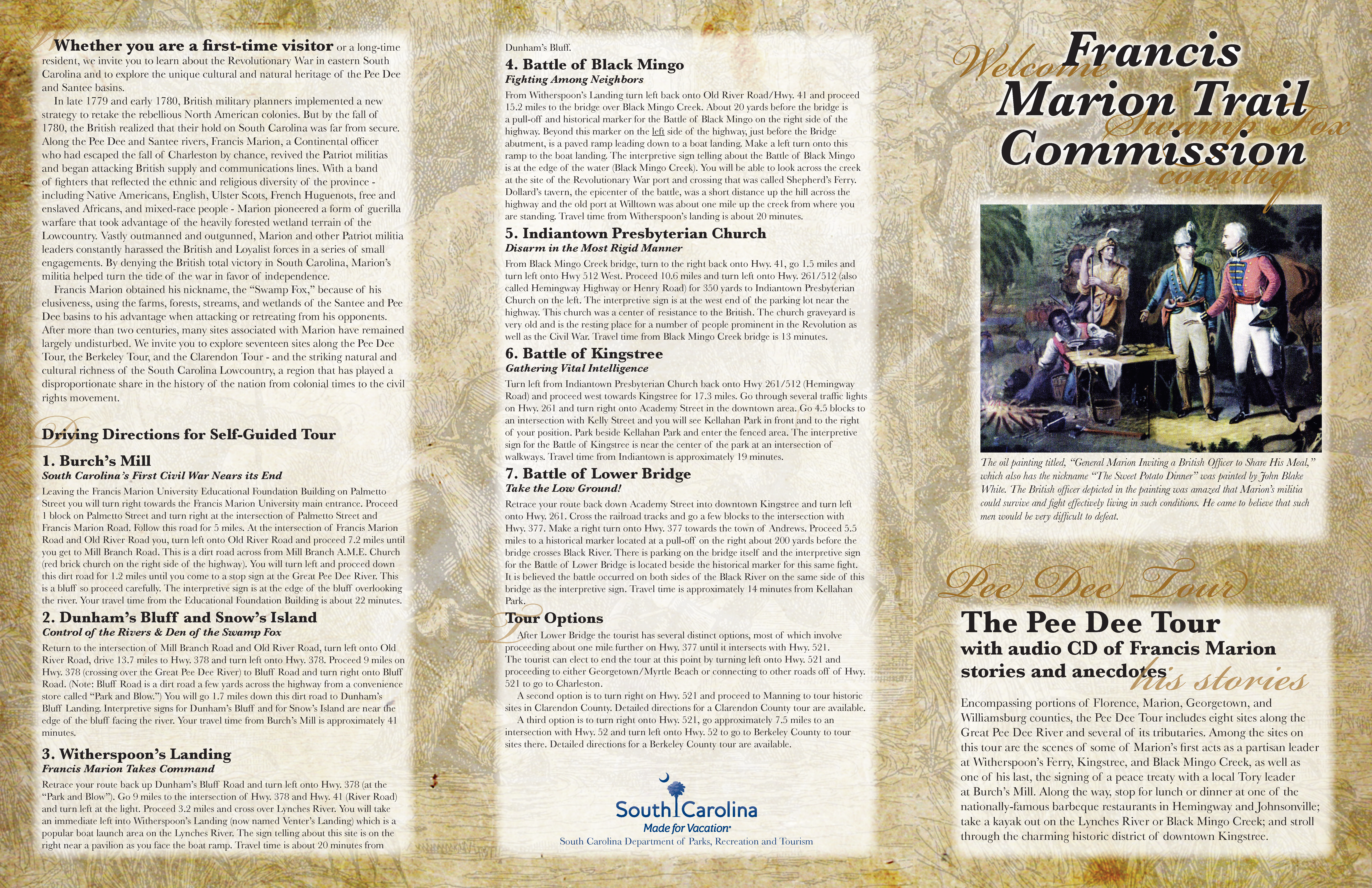Francis Marion Trail Pee Dee Tour Page 1